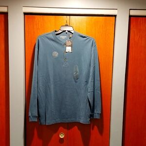 St John's Bay Men's Blue Long Sleeve Shirt Size Large  NWT